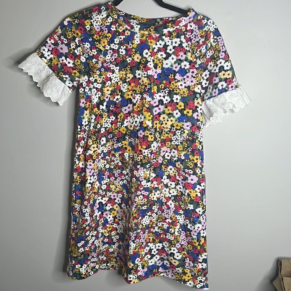 Women’s Ann Taylor Size XS Mini Dress Floral with Ruffled Sleeves - Picture 2 of 6